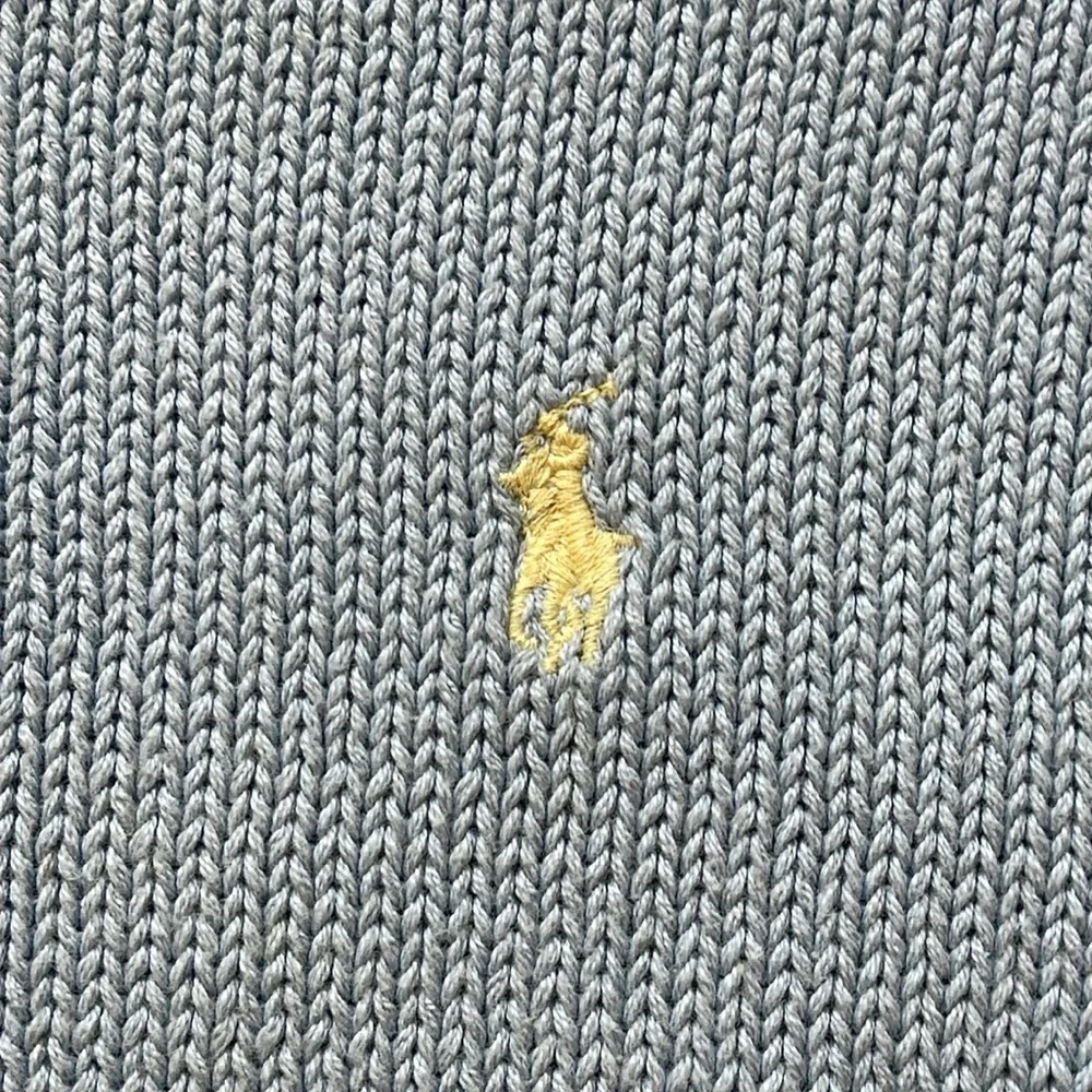 Vintage 90s Polo Ralph Lauren Striped Knit Crewneck Sweater - Picture 4 of 6